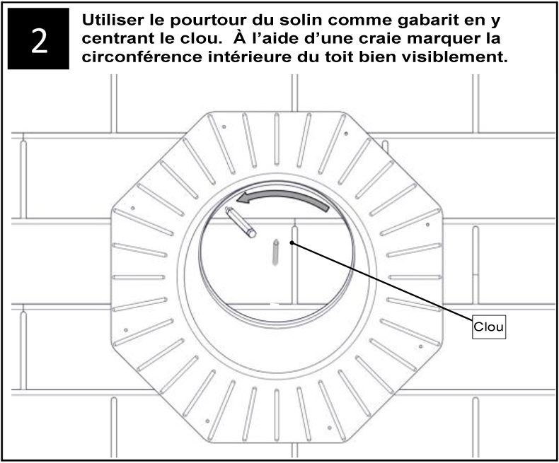 PUITS DE LUMIÈRE TUBULAIRE - INSTALLATION - ÉTAPE 2